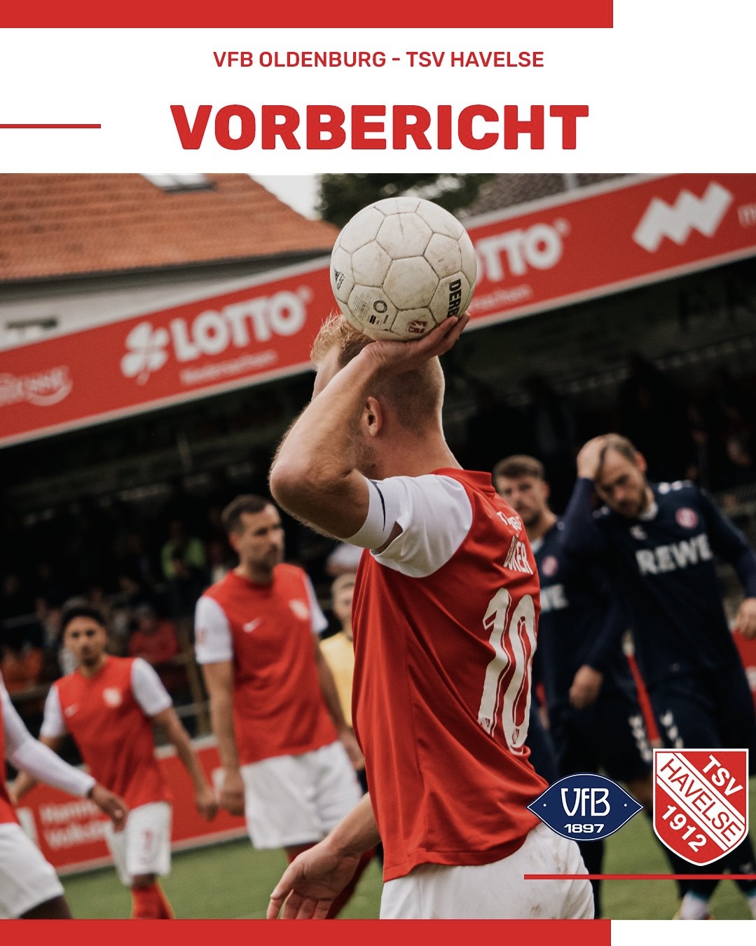 TSV-Kapitän Düker mit dem Ball in der Hand